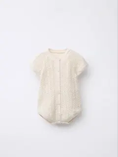 ZARA クロシェニットロンパース　3-6month 68cm