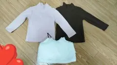 タートルネック2枚セットとファーキャミソール　18-24М