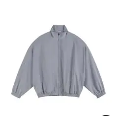 idlt グレー オーバーサイズ　ウインドブレーカー　ナイロンジャケット S