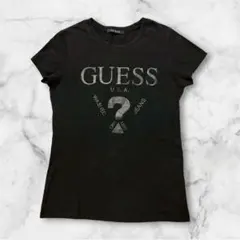 GUESS レディースTシャツ Y2K ロゴプリント 綿 黒 XS 平成ギャルのサムネイル