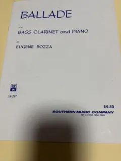 BALLADE Eugene Bozza バスクラリネットとピアノのためののサムネイル