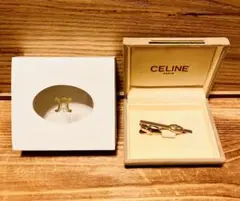 【美品】CELINE セリーヌ　ネクタイピン　マカダム　ゴールド　ヴィンテージのサムネイル