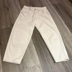 DEEP BLUE ワイドルーズカラーデニムパンツ72838 生成色Sサイズ