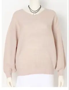 ROPEPICNIC リブ編みバルーンスリーブセーター