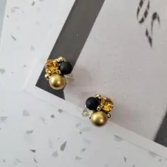 B-2.高品質クリスタルガラスパール編み込みピアスイヤリング