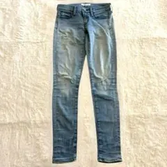 ◆アズール　スキニーデニム パンツ　ローライズ　コットン　シンプル　カジュアル