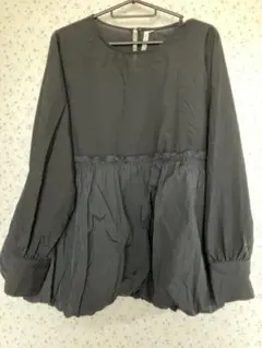 HK WORKS LONDON グレー バルーンシルエット 長袖シャツ