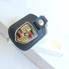 新品未使用】ポルシェ クレスト キーホルダー ペピタ 千鳥柄 限定