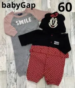 女の子　50 60 ロンパース　ギャップ　新生児　ディズニー　長袖　秋　冬