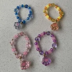 ビーズブレスレット4個セット