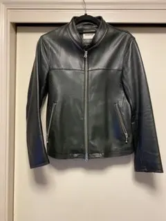 ユナイテッドアローズ　レザーシングル　ライダースジャケット　黒　羊革