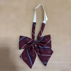 EAST BOY バーガンディ ストライプ リボン