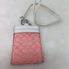 COACH コーチ IDケース　パスケース　定期入れ　ピンク
