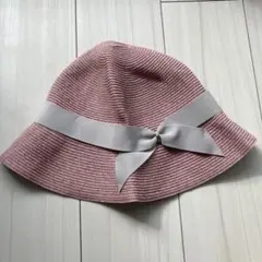 FURLA リボン付きピンクハット
