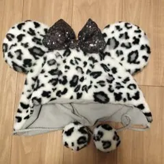 ミニー ヒョウ柄 ファンキャップ ピンク ディズニーリゾート レオパード　白