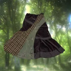 カーキロングスカート