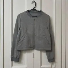 【due sei】裏起毛スエット生地ショート丈ブルゾン