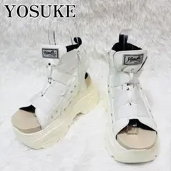 美品 YOSUKE ヨースケ 厚底 ブーツ サンダル ホワイト Y2K ギャルのサムネイル