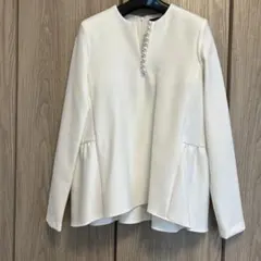 S*✨様 YOKO CHAN パールスリットライン ブラウス ホワイトのサムネイル