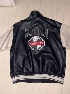 VISION STREET WEAR スタジャン ブラック/ベージュ