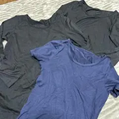 ヒートテック 3枚セット 黒・紺