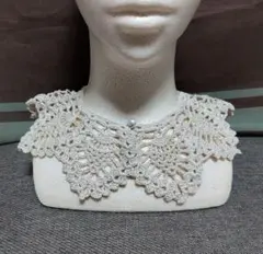 手編み つけ襟 ハンドメイド 《131》