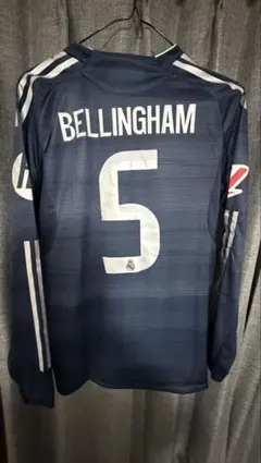 レアル・マドリード 長袖 2nd ベリンガム 5 ユニホーム オーセンティック