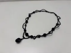 ブラックビーズネックレス　40cm