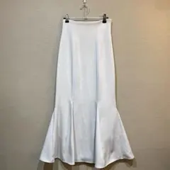 SNIDEL スナイデル　バックサテンマーメイド　サイズ0 アイボリー