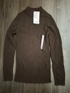 無印良品　ハイネック洗えるセーター Mサイズ ブラウン