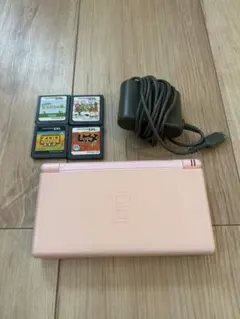 ニンテンドーDS lite本体 ピンク 充電器・ゲーム4本付き