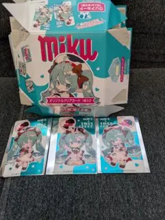チロルミクBOX チロルチョコ 初音ミク クリアカード3枚　おまけ箱3枚