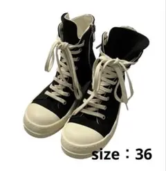 RICK OWENS Drkshdwハイカットスニーカー ブラック 36のサムネイル