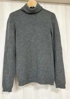 ROPE カシミヤ100% 長袖ニット タートルネック イタリア製　グレー　M