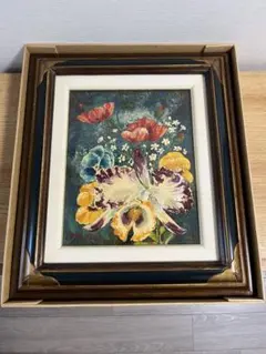 真作】洋画家 深澤孝哉 油彩画「罌粟」三越美術部ラベル有 額装 - メルカリ