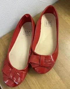 GAP 赤 リボン付きバレエシューズ サイズ1