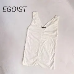 EGOIST シャーリング　ドレープ　タンクトップ　Vネック　ノースリーブのサムネイル
