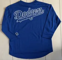 新品　100cm MLB ドジャース　長袖Tシャツ　スソ長　ブルー