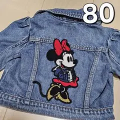 【80】ベビーギャップ　GAP ミニーちゃん　サガラ刺繍　Gジャン　ジャケット