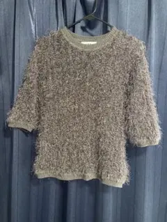 AZUL 半袖 ニット グレー