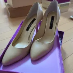 MÉDA ベージュ ハイヒール ポインテッドトゥ