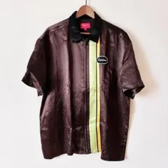 Supreme シュプリーム サテン ジップアップ ワークシャツ Lのサムネイル