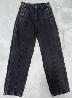 美品 adidas プレミアム エッセンシャルズ デニムストレートレッグパンツ