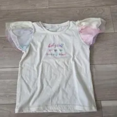 BABYDOLL レインボーチュール袖 半袖 Tシャツ 110cm