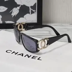 CHANEL　シャネル　サングラス　ココマーク　黒　ウェリントン　専用ケース