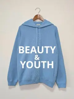 ​【BEAUTY&YOUTH】スムージー ニット パーカー M ライトブルーのサムネイル