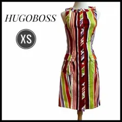 HUGO BOSS ワンピース XS ストライプ マルチカラー　ノースリーブのサムネイル