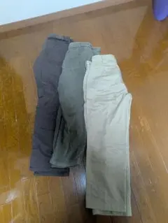 チノパン 3本セット ダークブラウン オリーブグリーン ベージュ　L XL