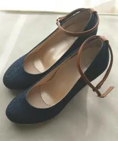 アキュアーズ デニムパンプス 24【お値下げ2500→2200】のサムネイル