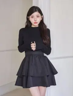 Darich バックリボンティアードミニワンピース